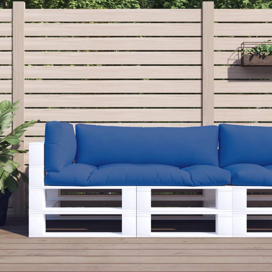 Pallet Cushions 3 pcs Blue Fabric