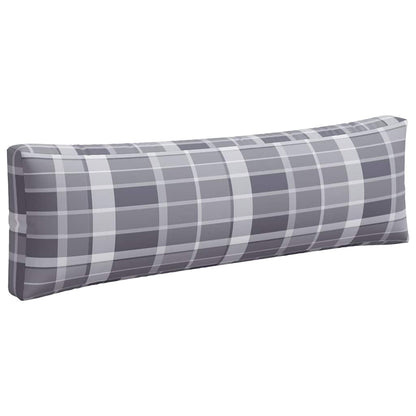 Pallet Cushions 3 pcs Grey Check Fabric