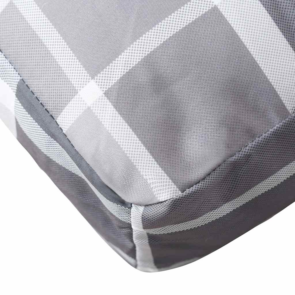 Pallet Cushions 3 pcs Grey Check Fabric