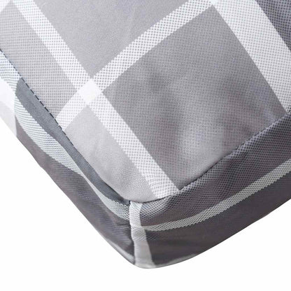 Pallet Cushions 3 pcs Grey Check Fabric