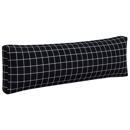 Pallet Cushions 3 pcs Black Check Pattern Oxford Fabric