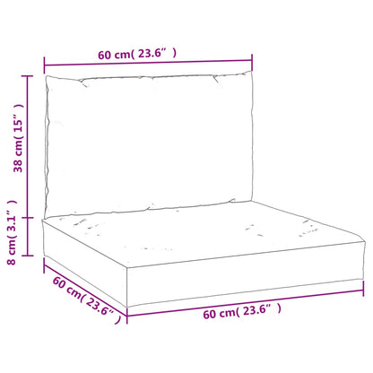 Pallet Cushions 2 pcs Wine Red Oxford Fabric
