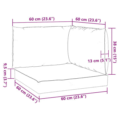 Pallet Cushions 3 pcs Grey Oxford Fabric