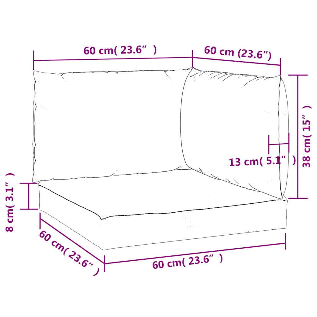 Pallet Cushions 3 pcs Wine Red Oxford Fabric