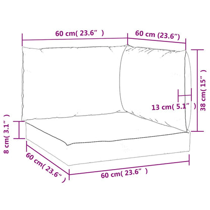 Pallet Cushions 3 pcs Wine Red Oxford Fabric