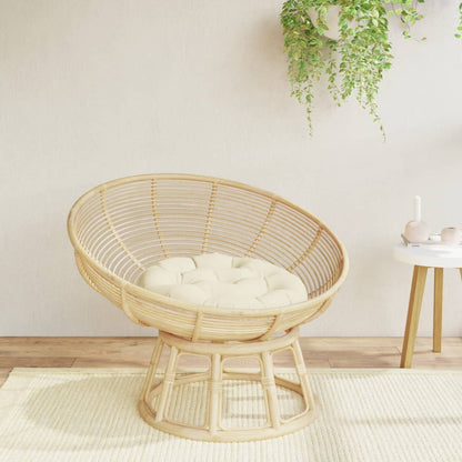 Round Cushion Cream Ø 60 x11 cm Oxford Fabric