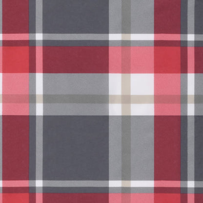 Round Cushion Red Check Pattern Ø 60 x11 cm Oxford Fabric