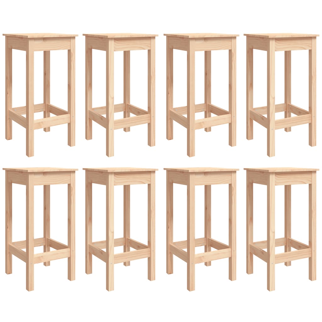 9 Piece Garden Bar Set Solid Wood Pine