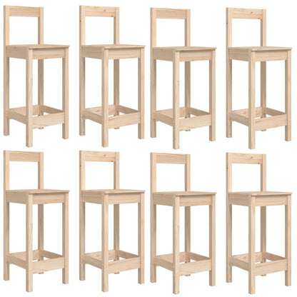 9 Piece Garden Bar Set Solid Wood Pine