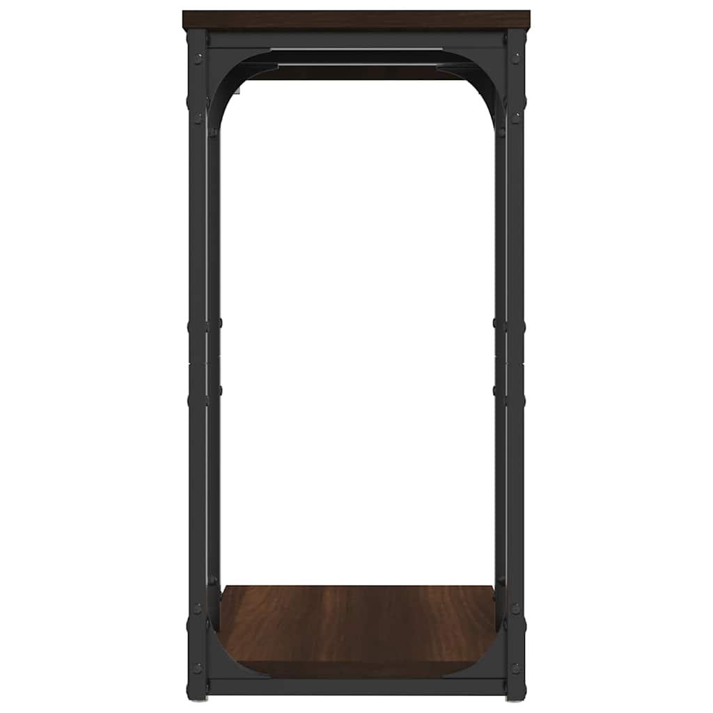 Side Table Brown Oak 40x30x60 cm Engineered Wood
