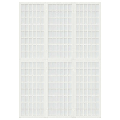 Folding 3-Panel Room Divider Japanese Style 120x170 cm White
