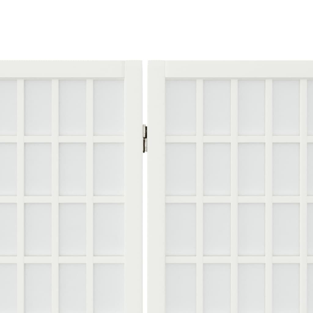 Folding 3-Panel Room Divider Japanese Style 120x170 cm White