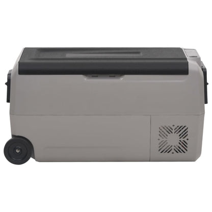 Cool Box with Wheel and Handle Black & Grey 50 L PP & PE