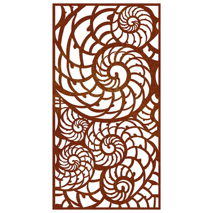 Garden Wall Decoration 105x55 cm Corten Steel Shell Design