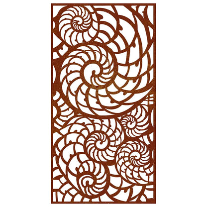 Garden Wall Decoration 105x55 cm Corten Steel Shell Design