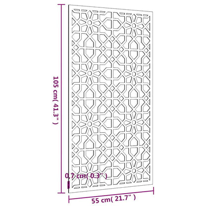 Garden Wall Decoration 105x55 cm Corten Steel Moorish Design