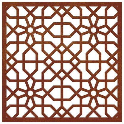 Garden Wall Decoration 55x55 cm Corten Steel Moorish Design