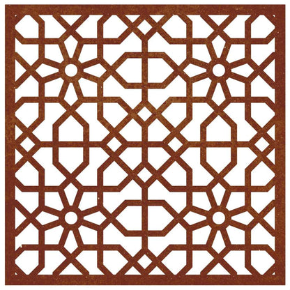 Garden Wall Decoration 55x55 cm Corten Steel Moorish Design