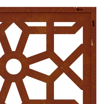 Garden Wall Decoration 55x55 cm Corten Steel Moorish Design