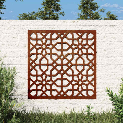 Garden Wall Decoration 55x55 cm Corten Steel Moorish Design