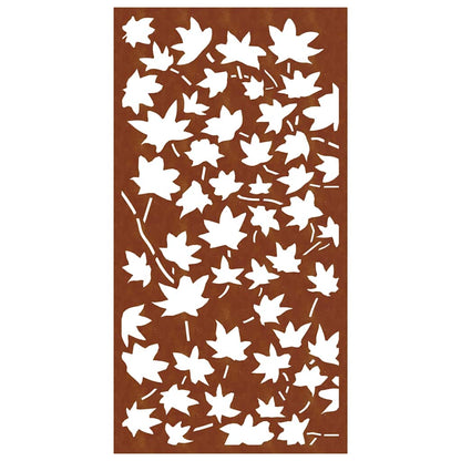 Garden Wall Decoration 105x55 cm Corten Steel Maple Leaf Design
