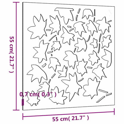 Garden Wall Decoration 55x55 cm Corten Steel Maple Leaf Design