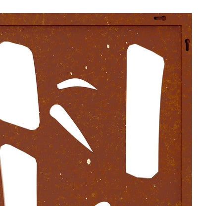 Garden Wall Decoration 105x55 cm Corten Steel Bamboo Design