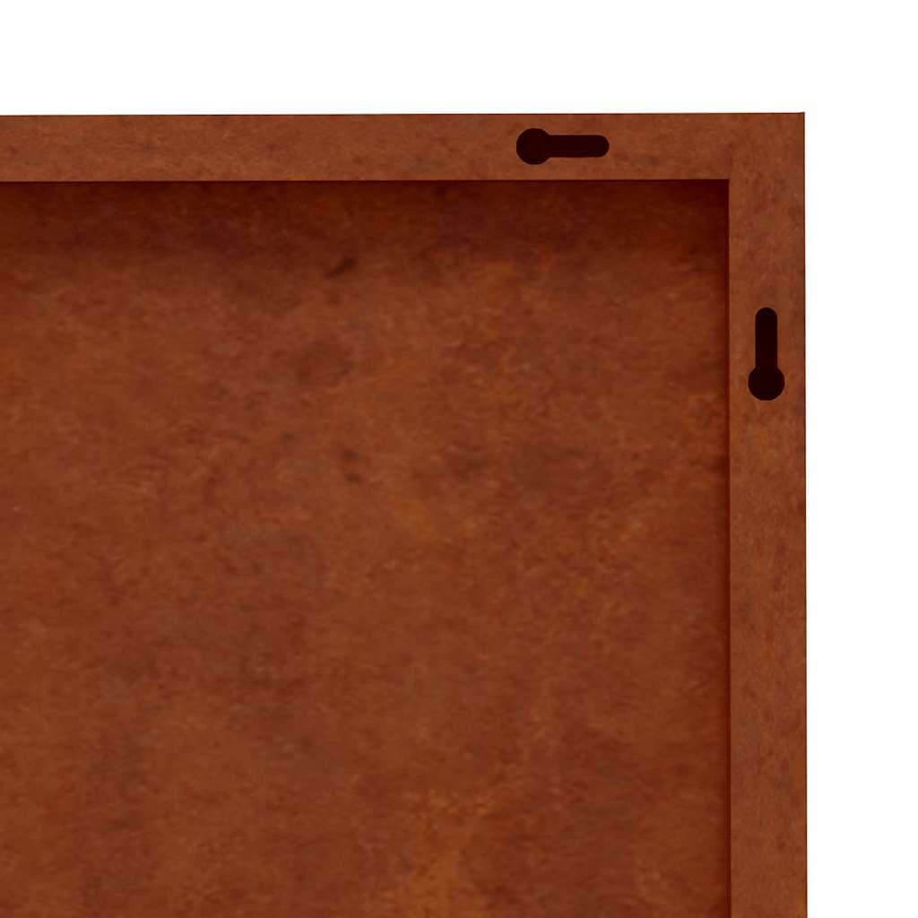 Garden Wall Decoration 105x55 cm Corten Steel Flower Design