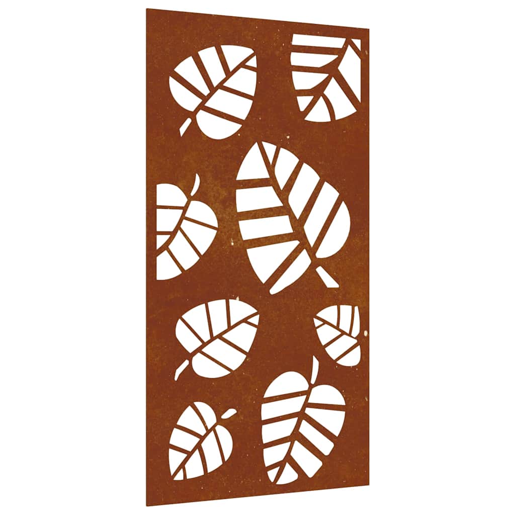 Garden Wall Decoration 105x55 cm Corten Steel Leaf Design