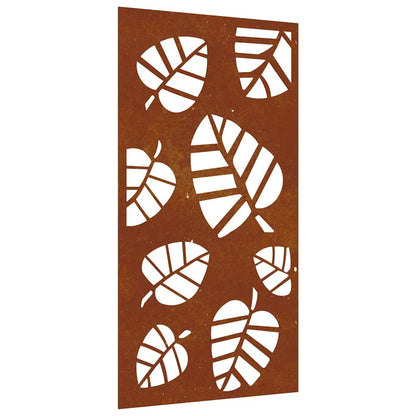 Garden Wall Decoration 105x55 cm Corten Steel Leaf Design