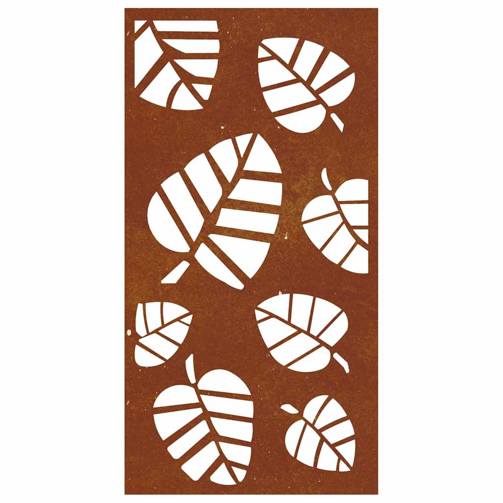 Garden Wall Decoration 105x55 cm Corten Steel Leaf Design