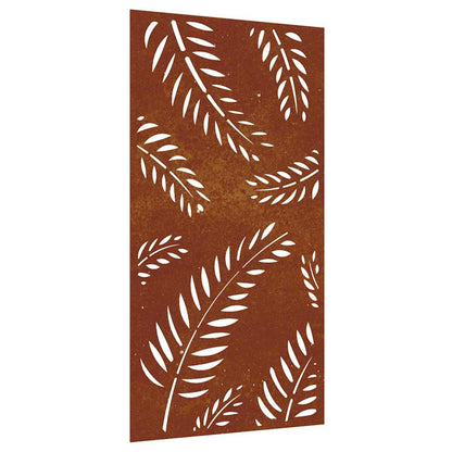 Garden Wall Decoration 105x55 cm Corten Steel Leaf Design