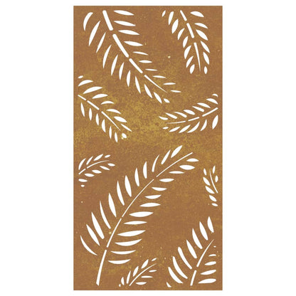 Garden Wall Decoration 105x55 cm Corten Steel Leaf Design