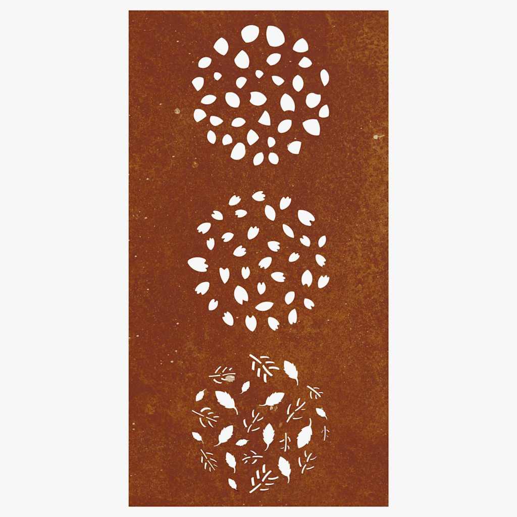 Garden Wall Decoration 105x55 cm Corten Steel Leaf Design