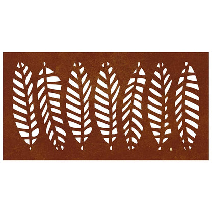 Garden Wall Decoration 105x55 cm Corten Steel Leaf Design