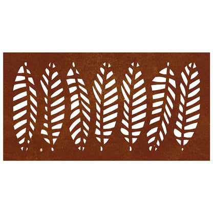 Garden Wall Decoration 105x55 cm Corten Steel Leaf Design