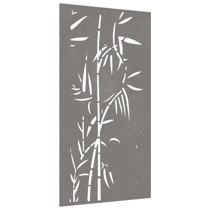 Garden Wall Decoration 105x55 cm Corten Steel Bamboo Design