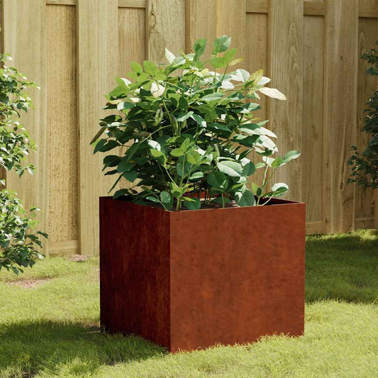 824518 vidaXL Planter 40x41x40 cm Corten Steel