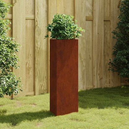 Garden Planter 30x26x75 cm Corten Steel
