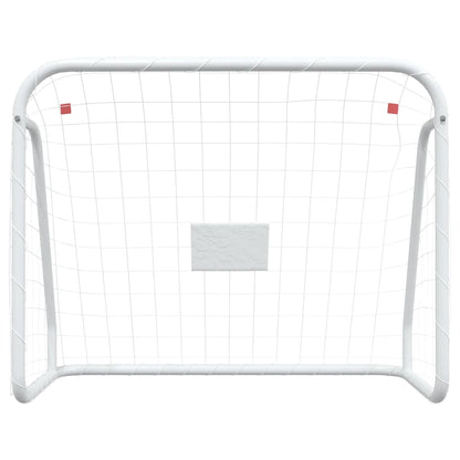 Football Goal with Net White 125x96x60 cm Steel&Polyester