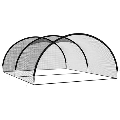 Baseball Batting Cage Net Black 600x400x250 cm Polyester
