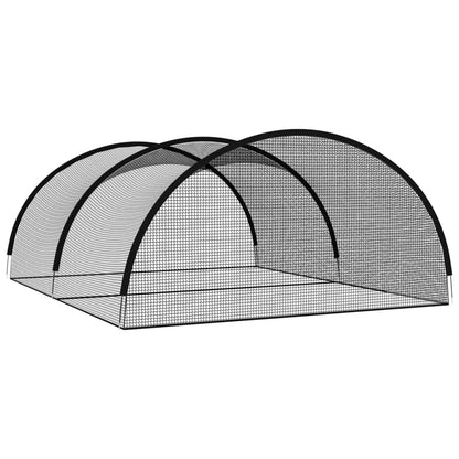 Baseball Batting Cage Net Black 600x400x250 cm Polyester