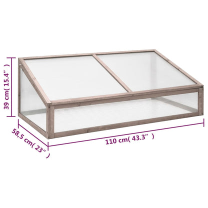 Greenhouse Grey 110x56x39 cm Fir Wood