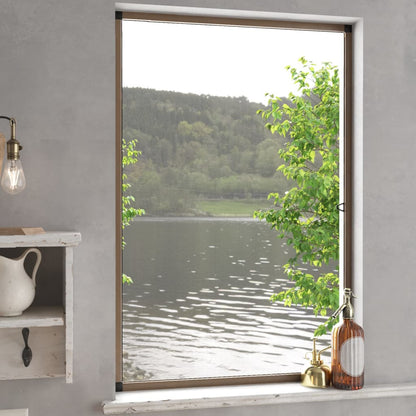 Insect Screen for Windows Brown 90x120 cm