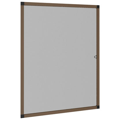 Insect Screen for Windows Brown 100x120 cm