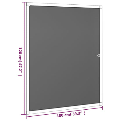 Insect Screen for Windows Brown 100x120 cm