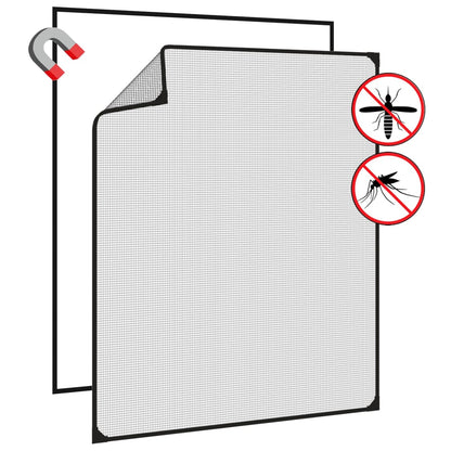 Magnetic Insect Screen for Windows Anthracite 100x120 cm