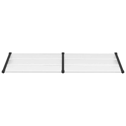 Door Canopy Black and Transparent 239x90 cm Polycarbonate