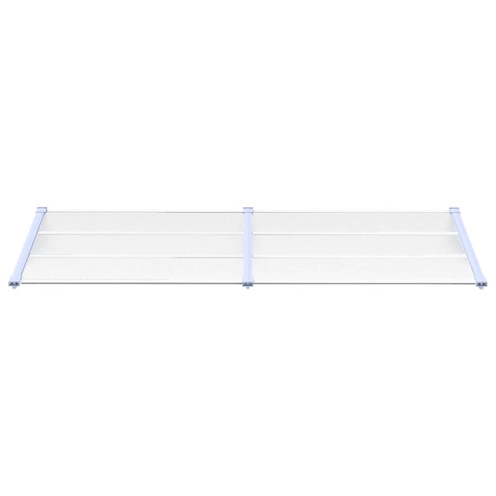 Door Canopy Grey and Transparent 239x90 cm Polycarbonate