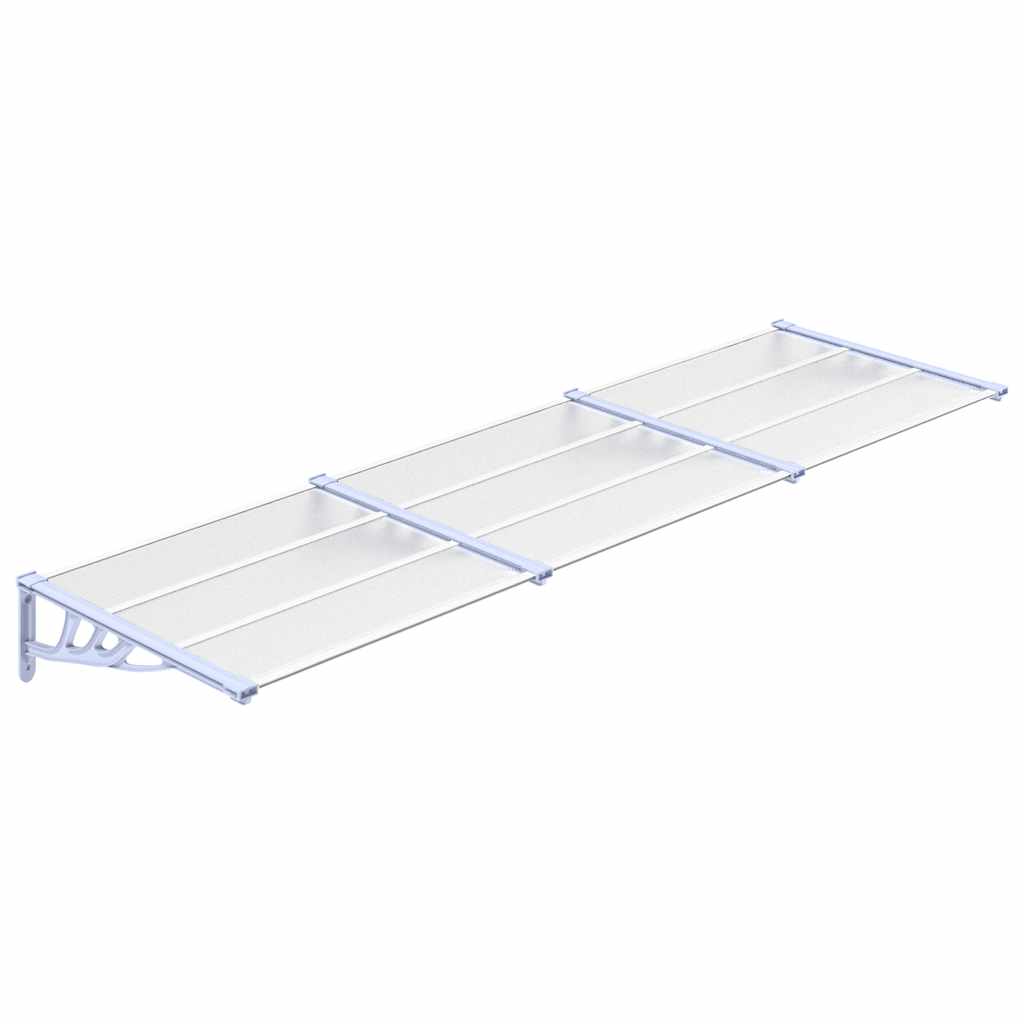 Door Canopy Grey and Transparent 297.5x90 cm Polycarbonate